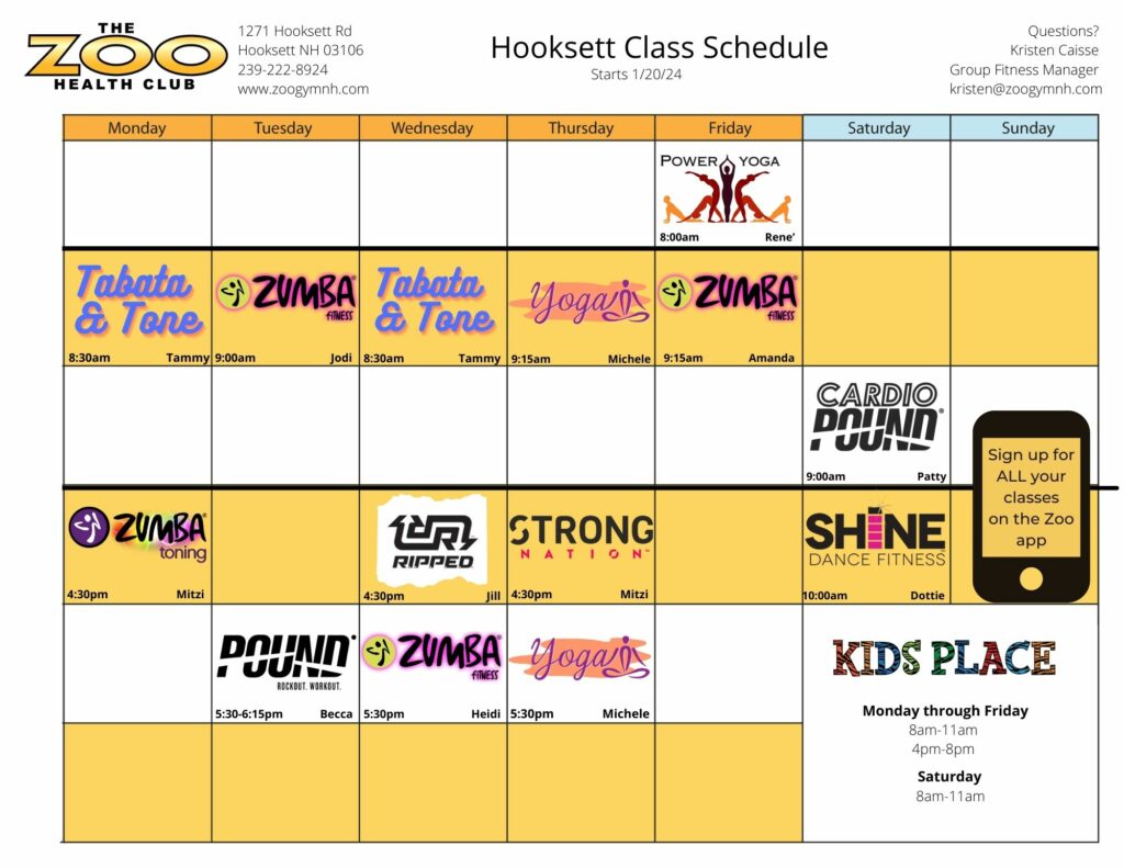 Hooksett Classes Zoo Gym