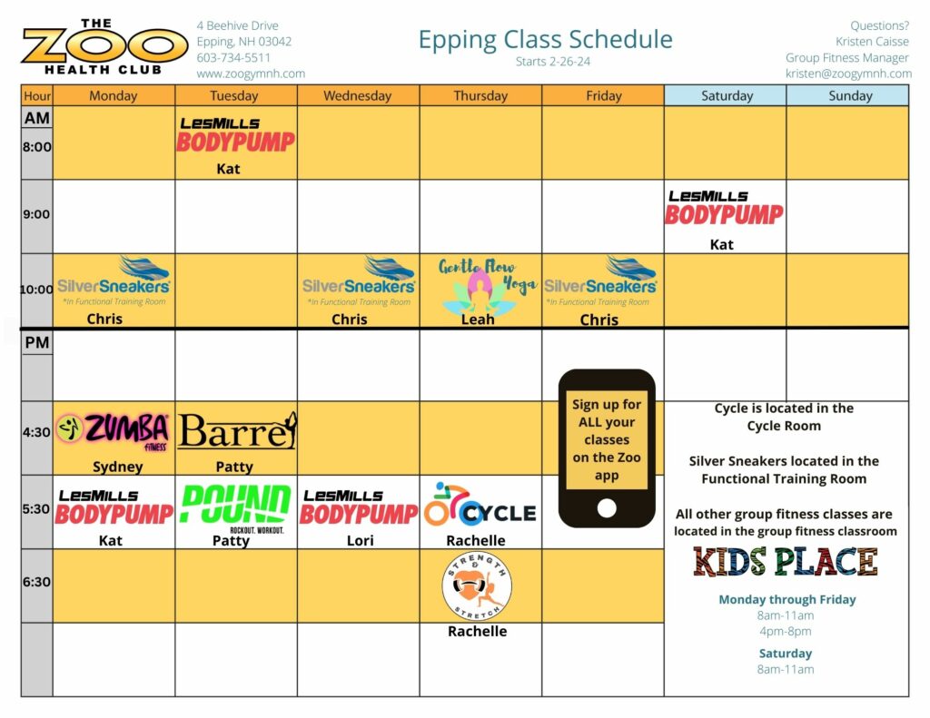 Epping Schedule 2-26-24