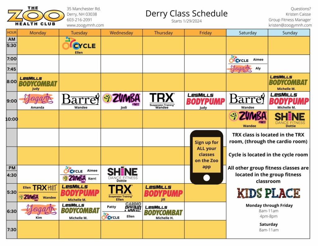 Derry Schedule 2-26-24