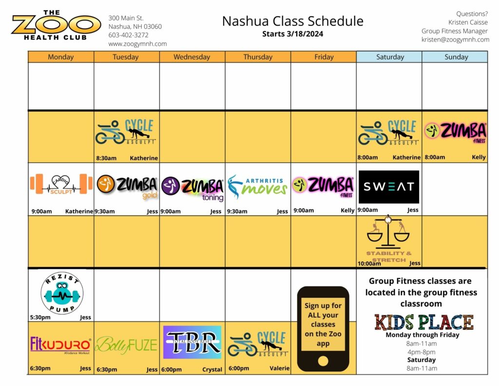 Nashua Schedule 3-18-24